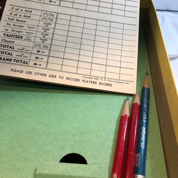 Vintage Yahtzee Game 1956, 1960 The Greeting Company Complete But No Orig Pencil - Picture 4 of 15
